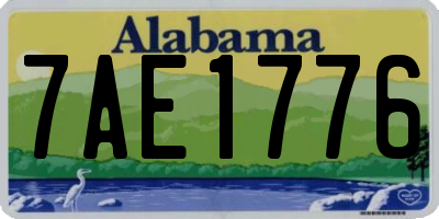 AL license plate 7AE1776