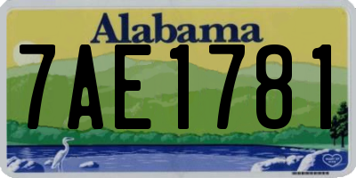 AL license plate 7AE1781