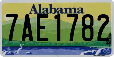 AL license plate 7AE1782
