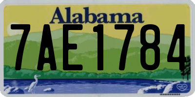 AL license plate 7AE1784