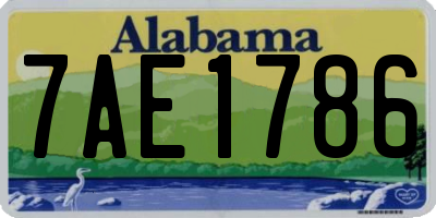 AL license plate 7AE1786