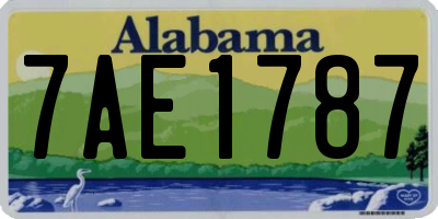 AL license plate 7AE1787