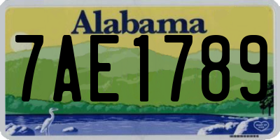 AL license plate 7AE1789