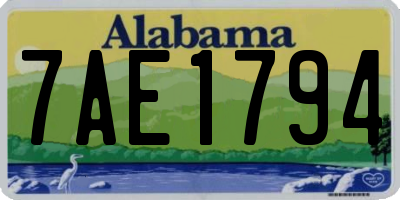 AL license plate 7AE1794