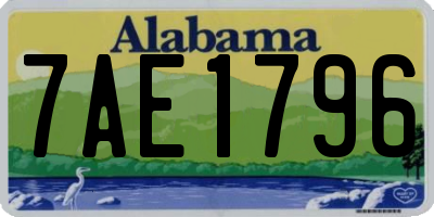 AL license plate 7AE1796
