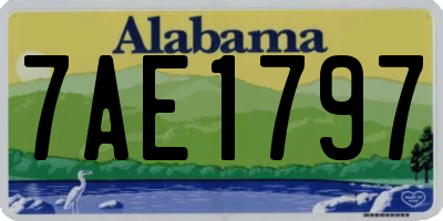 AL license plate 7AE1797