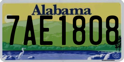 AL license plate 7AE1808