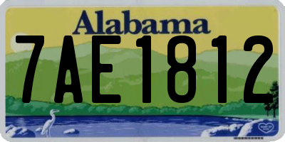 AL license plate 7AE1812