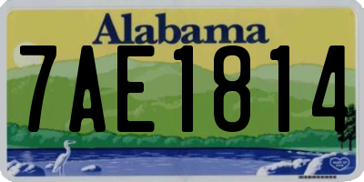AL license plate 7AE1814