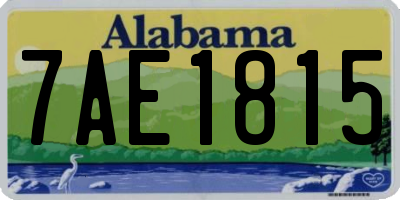 AL license plate 7AE1815