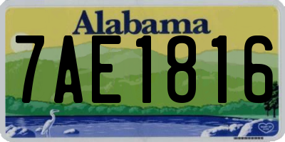 AL license plate 7AE1816