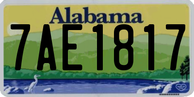 AL license plate 7AE1817