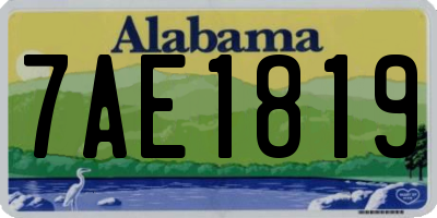 AL license plate 7AE1819