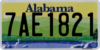 AL license plate 7AE1821