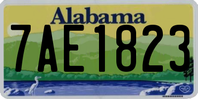 AL license plate 7AE1823