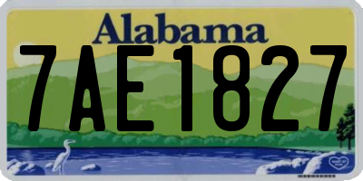 AL license plate 7AE1827
