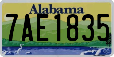 AL license plate 7AE1835