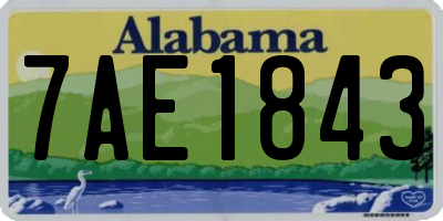 AL license plate 7AE1843