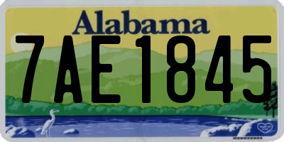 AL license plate 7AE1845