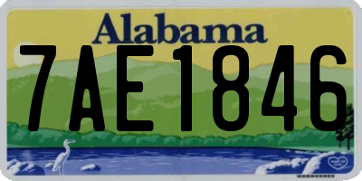 AL license plate 7AE1846