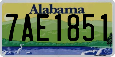 AL license plate 7AE1851