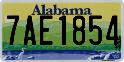 AL license plate 7AE1854