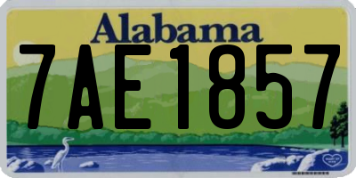 AL license plate 7AE1857