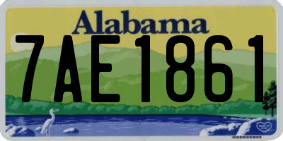 AL license plate 7AE1861