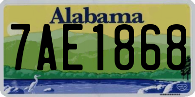AL license plate 7AE1868