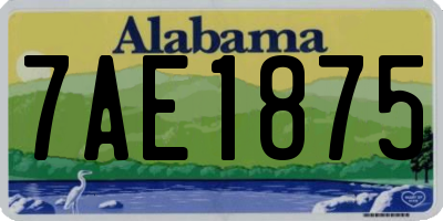 AL license plate 7AE1875
