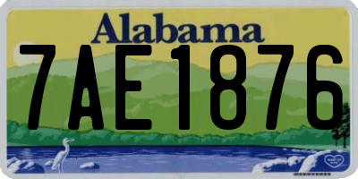 AL license plate 7AE1876