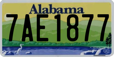 AL license plate 7AE1877