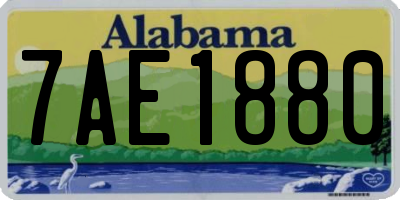 AL license plate 7AE1880