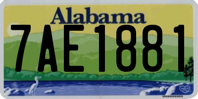 AL license plate 7AE1881