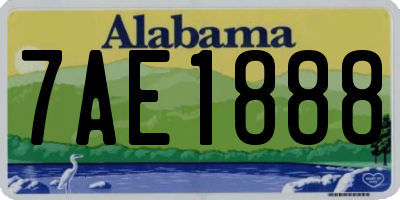 AL license plate 7AE1888