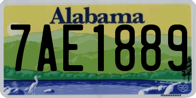 AL license plate 7AE1889