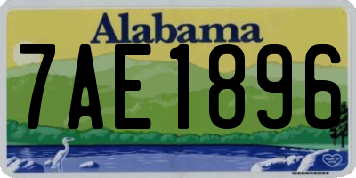 AL license plate 7AE1896