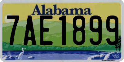 AL license plate 7AE1899