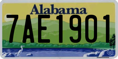AL license plate 7AE1901