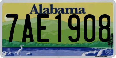 AL license plate 7AE1908