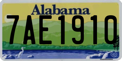 AL license plate 7AE1910