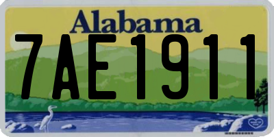 AL license plate 7AE1911