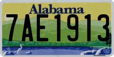 AL license plate 7AE1913
