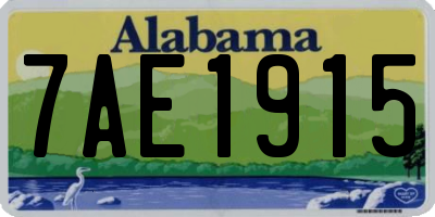 AL license plate 7AE1915