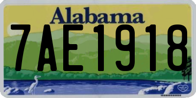 AL license plate 7AE1918
