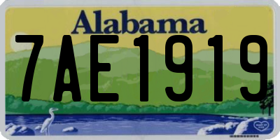 AL license plate 7AE1919