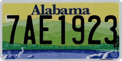 AL license plate 7AE1923