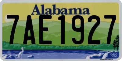 AL license plate 7AE1927