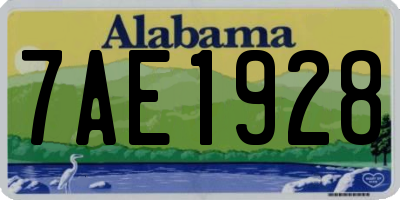 AL license plate 7AE1928