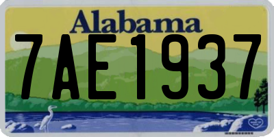 AL license plate 7AE1937